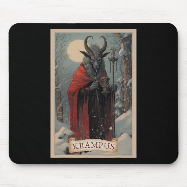 Merry Krampus Christmas Xmas Horror Ugly Sweater E Mouse Mat (Front)