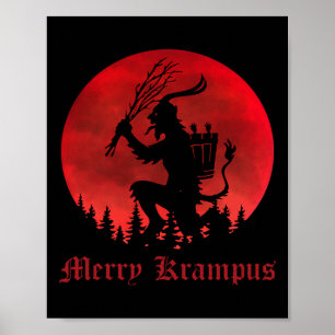 Merry Krampus Christmas Xmas Horror Ugly Sweater E Poster