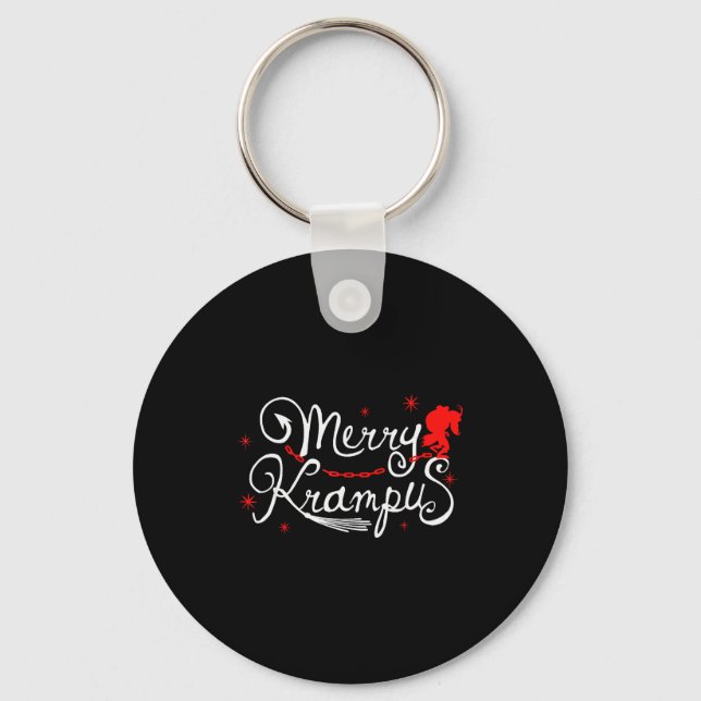 Merry Krampus German Folklore Christmas For Krampu Key Ring (Front)