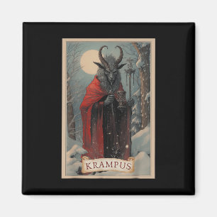 Merry Krampus Horror Christmas Ugly Sweater Evil P Magnet