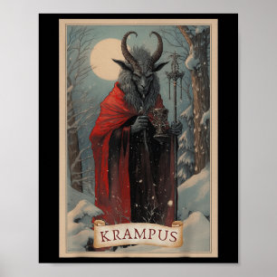 Merry Krampus Horror Christmas Ugly Sweater Evil P Poster