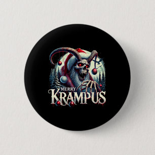 Merry Krampus Krampus Is Coming To Town Horror Chr 6 Cm Round Badge