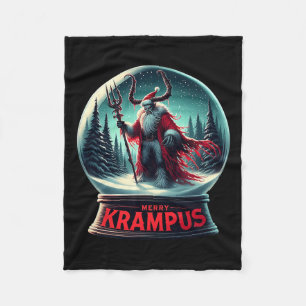 Merry Krampus Krampus Is Coming To Town Xmas Horro Fleece Blanket