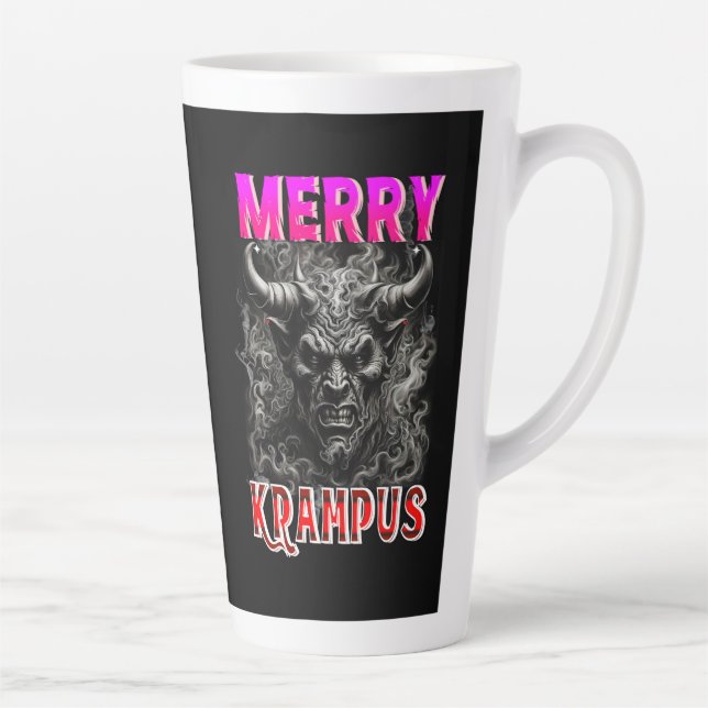 Merry Krampus Latte Mug (Right)