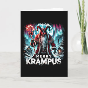 Merry Krampus Mythical Christmas Xmas Horror Kramp Card