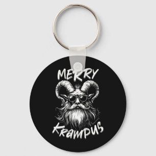 Merry Krampus Mythical Kids Mens Christmas Horror Key Ring