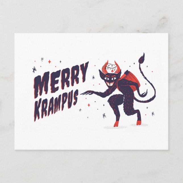 Merry Krampus Postcard (Front)