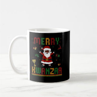 Merry Kwanzaa Santa Black Ugly Happy Kwanzaa Day Coffee Mug