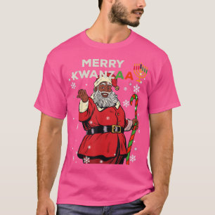 Merry Kwanzaa Santa Claus Black Christmas African T-Shirt