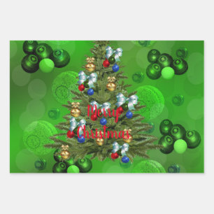 Merry Lawn Bowls Christmas, Gift Wrap Sheets,