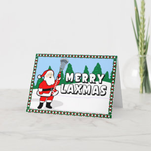 Merry Laxmas Lacrosse Cards! Holiday Card