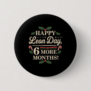 Merry Leon Day Noel Ckwards Funny Christmas Countd 6 Cm Round Badge