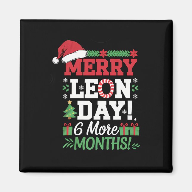 Merry Leon Day Noel Ckwards Funny Christmas Countd Magnet (Front)