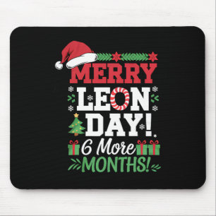 Merry Leon Day Noel Ckwards Funny Christmas Countd Mouse Mat