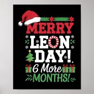 Merry Leon Day Noel Ckwards Funny Christmas Countd Poster