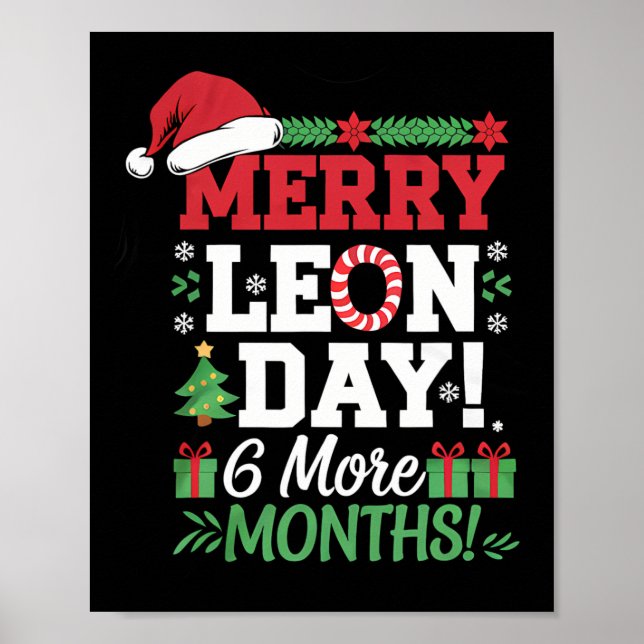 Merry Leon Day Noel Ckwards Funny Christmas Countd Poster (Front)