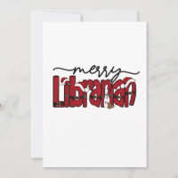 Merry Librarian Christmas Book Lover Library