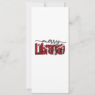 Merry Librarian Christmas Book Lover Library  Invitation