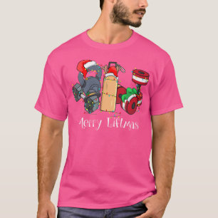 Merry Liftmas Christmas Gym Workout Kettlebell Wei T-Shirt