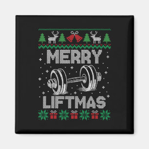 Merry Liftmas Funny Christmas Gym Workout Fitness Magnet