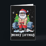 Merry Liftmas Funny Santa Claus Gym Fitness Weight Card<br><div class="desc">Merry Liftmas Funny Santa Claus Gym Fitness Weightlifting</div>