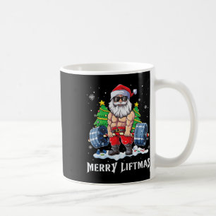Merry Liftmas Funny Santa Claus Gym Fitness Weight Coffee Mug