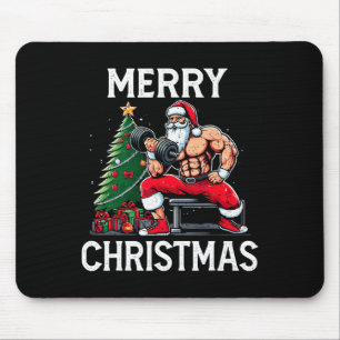Merry Liftmas Funny Santa Xmas Gym Bodybuilding Ch Mouse Mat