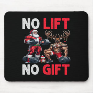 Merry Liftmas Muscle Santa Weightlifting Xmas Body Mouse Mat