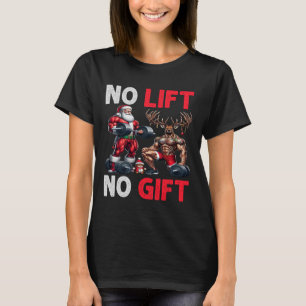 Merry Liftmas Muscle Santa Weightlifting Xmas Body T-Shirt