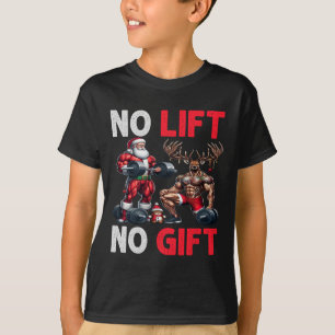 Merry Liftmas Muscle Santa Weightlifting Xmas Body T-Shirt