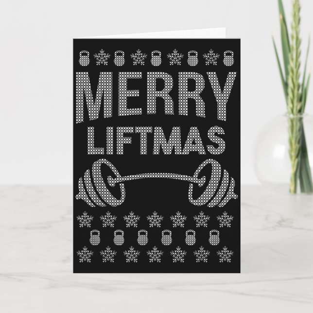 Merry Liftmas Shirt _ Funny Christmas Shirts  Card (Front)