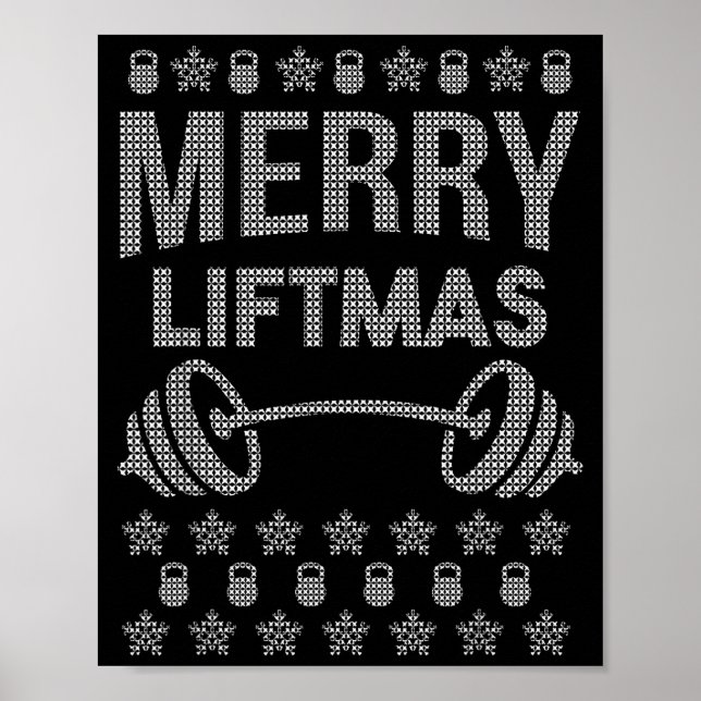 Merry Liftmas Shirt _ Funny Christmas Shirts  Poster (Front)