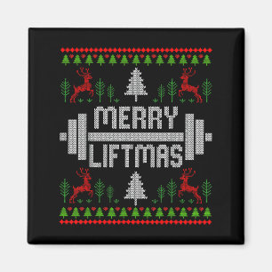 Merry Liftmas - Trainer Ugly Style Christmas Magnet