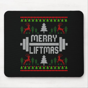 Merry Liftmas - Trainer Ugly Style Christmas  Mouse Mat