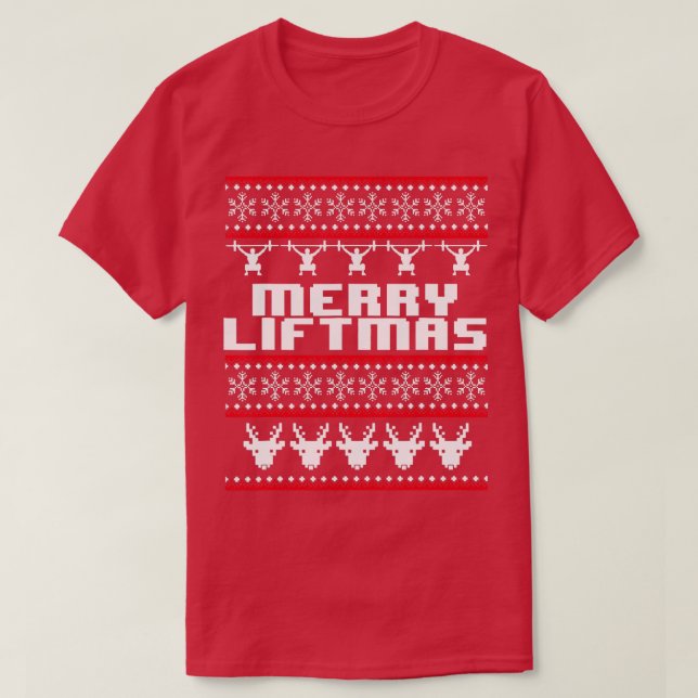 Merry Liftmas  Ugly Christmas Sweater Gym Workout  (Design Front)