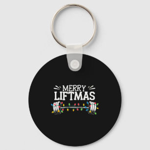 Merry Liftmas Weightlifter Fitness  Key Ring