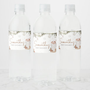 Merry Little Baby is Brewing Baby Shower Water Bottle Label