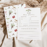 Merry Little Baby Shower Advice Predictions Card<br><div class="desc">Introducing the "Merry Little Baby Shower" advice and predictions downloadable card, the perfect way to celebrate the upcoming arrival of your little bundle of joy! This game card features a charming gender neutral watercolor seamless pattern design. The theme is perfectly suited for a winter or holiday-inspired shower and is sure...</div>