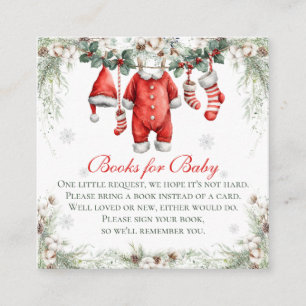 Merry Little Baby Shower Books For Baby Enclosure Card