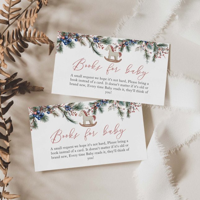 Merry Little Baby Shower Christmas Books For Baby Enclosure Card (Creator Uploaded)