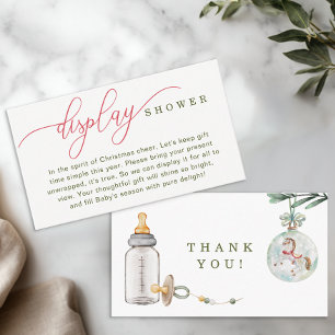 Merry Little Baby Shower Display Shower Card