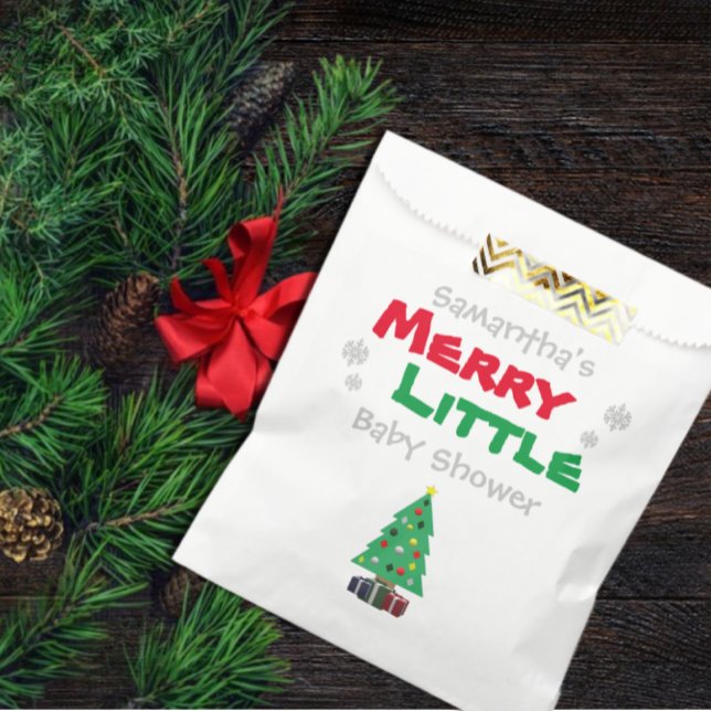Merry Little Baby Shower Favour Bags (Creator Uploaded)
