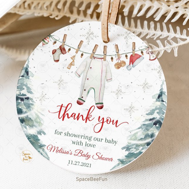 Merry Little Baby Shower  Favour Tags (Merry Little Baby Shower, favor tag, holiday baby shower, Christmas baby shower, winter baby shower,)