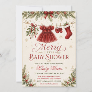 Merry Little Baby Shower Invitation