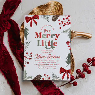 Merry Little Baby Shower Invitation