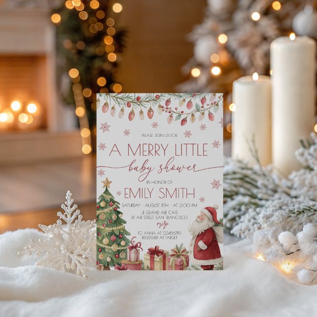 Merry Little Baby Shower Invite (Creator Uploaded)