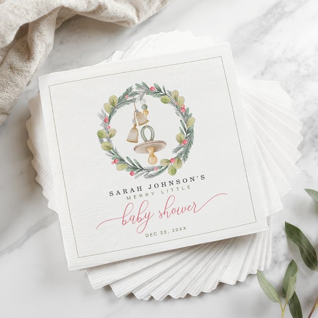 Merry Little Baby Shower Luncheon Napkins (Merry Little Baby Shower )