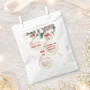 Merry Little Baby Shower Modern Christmas Favour Bags