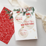 Merry Little Baby Shower Modern Christmas Thank You Card<br><div class="desc">Merry Little Baby Shower Modern Christmas Invitation</div>