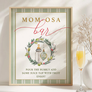 Merry Little Baby Shower Mum-osa Bar Sign